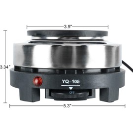 DasMarine Portable Electric Single Burner Stove Cooktop Hot Plate 110V 500W Countertop