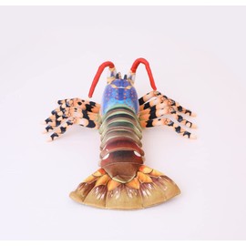 GracesDawn Plush Lobster Stuffed Animals, Australian Lobster Doll, Pillow, Plush Toys, Healing Animal Image That Fills People with Courage and Appetite (23.6 inch Long Blue)