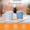 Flanacom Set of 4 Boho Coffee Cups, Large Oriental Design