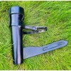 Saddle Flask Leather Cased Saddle Hip Flask Black Leather Cased