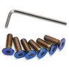 PQY 6pcs Steering Wheel Screw Bolts Taper M5×0.8 Length 15mm