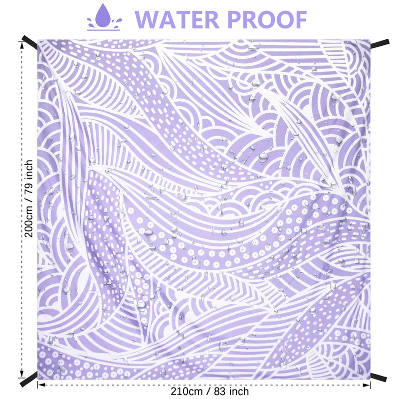 HIHOHO Beach Blanket Waterproof Sandproof Beach Mat 79”x 83” for