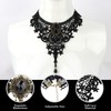 Uintoon 6PCS Black Gothic Lace Choker Necklace Set for Women