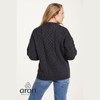 Irish Aran Wool Lumber Jacket Cardigan Sweater (Charcoal Grey, XX-Large)