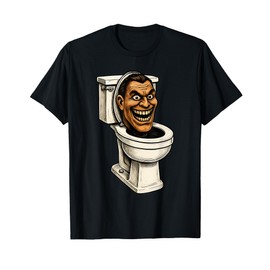 Creepy Realistic Head in Toilet Funny Illustration T-Shirt