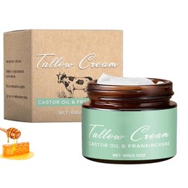 Organic Beef Tallow Moisturizer for Face &, Grass-Fed Tallow Cream with Deep Hydration, Lightweight Formula for Smooth Skin, Multi-Purpose Skincare Balm (face cream)