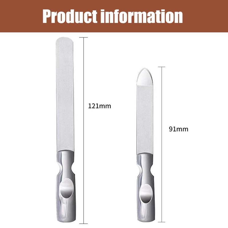 Professional Nail File Set - 2 PCS Stainless Steel Nail