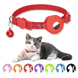 AlxMuNao Airtag gps Cat Collar for gps Cat Air Tag Collar Pet Tracking Device Air Tag Collar Safety Collar for Dogs and Cats Cats Durable and Reflective Design for Anti-lost Collar with Bell