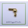 Jim Clift Design Hair Dryer Gold Lapel Pin - 1