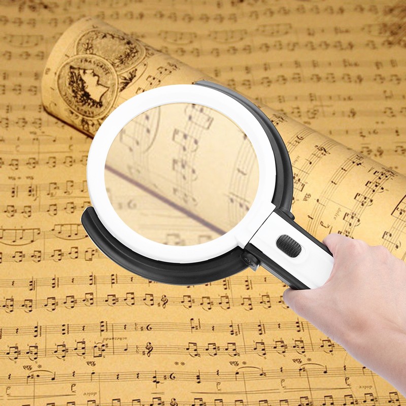 130mm Thick Table Magnifier LED Lighted Magnifying Glass Lamp Magnifier