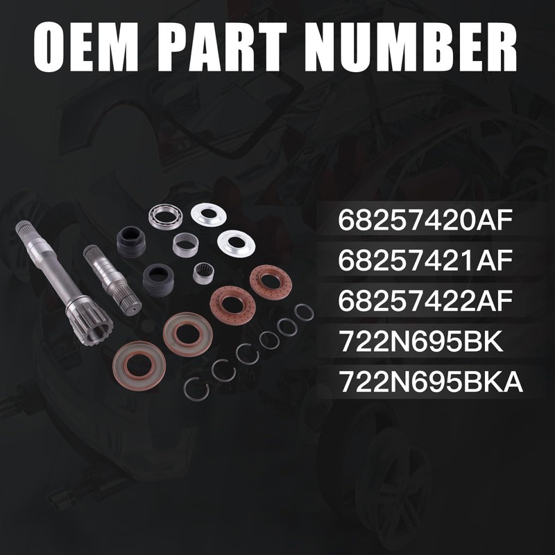 Seaforie 68146594AB Front Differential Axle Intermediate Shaft Inner Shaft Kit