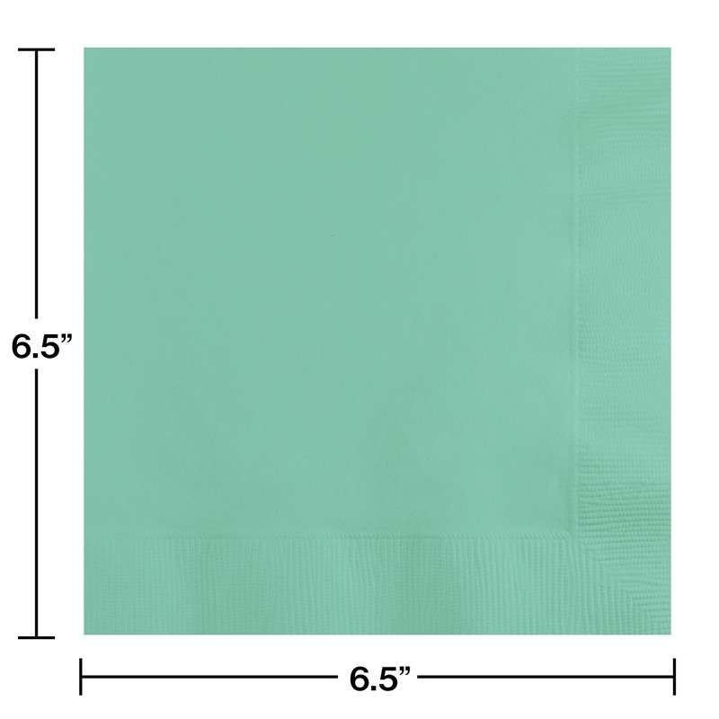 Creative Converting 3-Ply Fresh Mint Lunch Napkin, 6.5" x 6.5",