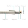 BRIGHT SHOWERS Shower Hose For Hand Held Shower Heads, 96