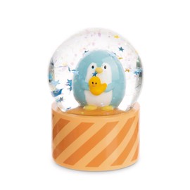 NICI Mymochi 61826 Penguin Waddle 6.5 cm Orange Kawaii Decorative Accessories, Snow Globe, Mica Ball, Glass Globe, Gift Idea for Friendship