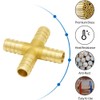 Hooshing 5/8" Pex Fitting 4 Ways Crimp Brass Pipe Fittings