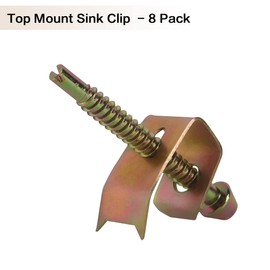 Lonsince Sink Clips 8 Pack Kit,Stainless Steel Top Mount Kitchen Sinks Clip,Sink Brackets and Supports,Heavy Duty