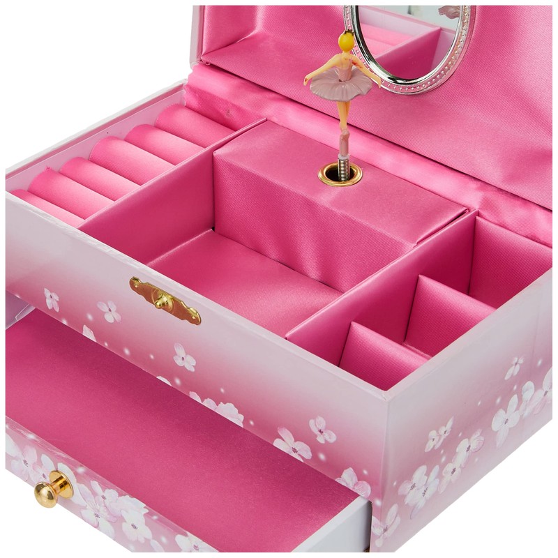 Goki 15545 Musikspieldose "Ballerina" Melodie Schwanensee, rosa