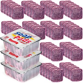 SteadMax 60 Steel Wool Soap Pads, Pre-Soaped Metal Scouring Pads for Easy Cleaning of Pots, Pans, Ovens and Dishes (60 Pack)