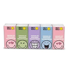 SmileyWorld® Fazzoletti di Carta 4 Veli – Pastel Series – Fazzoletti Tascabili Ultra Morbidi e Resistenti – Alta Assorbenza (10)