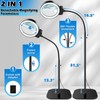 30X 10X Large Floor Magnifying Glass with Light and Stand,72