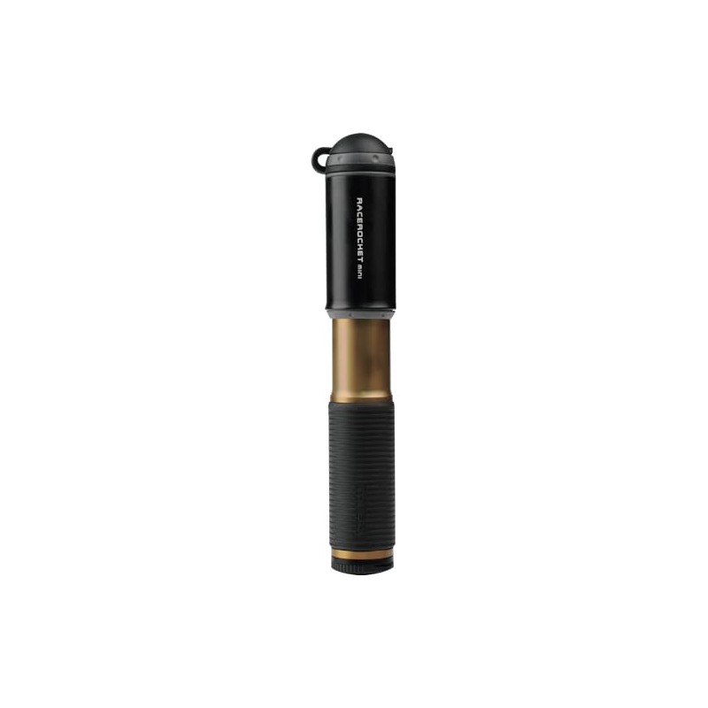 Topeak Race Rocket Mini Bicycle Hand Pump, Black and Gold