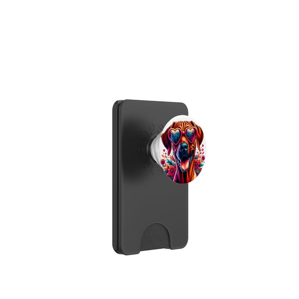 Rhodesian Ridgeback Dog St. Valentines Day Kunstwerk PopSockets PopWallet für