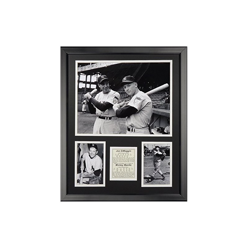 Legends Never Die Joe DiMaggio & Mickey Mantle Framed Photo