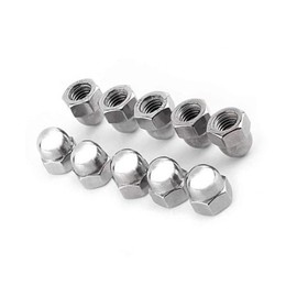 Cap Nuts M5 Stainless Steel A2 DIN 1587 Cap Nut High Shape Metric Thread (Thread: M5; Quantity: 10 Pieces)
