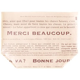 Paquetdusoleil 13032-50 Merci Bread Bags, Bread Packaging Bags, Turtle Pack, 50 Sheets