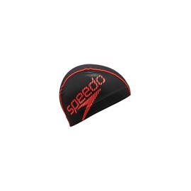 Speedo SE12420 Swim Cap Beam Stack Mesh Cap Unisex SE12420 Red L
