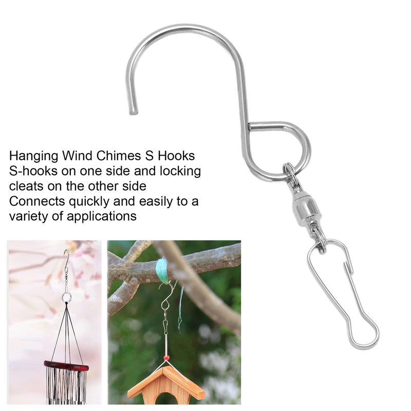 20pcs Wind Spinner S Hook Clips 360 Degree Rotation 304