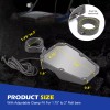 DYSO 2PCS UTV Side Rear View Mirrors w/ Light for