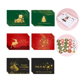 24pcs Cute Merry Greeting Cards with Elegant Envelopes for Holiday Festivities and Gifting