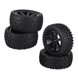 VGEBY1 RC Car Tire Wheel Rubber Tire 1/10 RC Wheel Tire Racing Buggy Crawler Car On Road Racing Car Tire RC Car Accessories Black