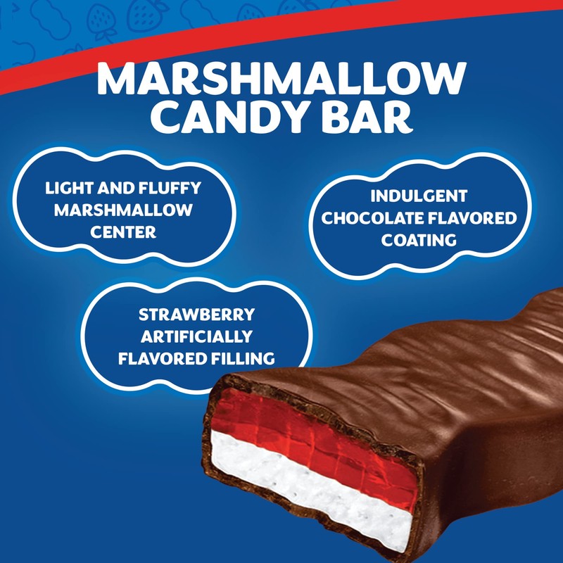 Ricolino Bubulubu Marshmallow with Strawberry Artificially Flavored Gummy with Chocolate
