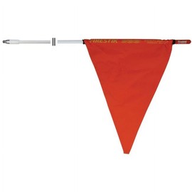 FIRESTIK - F5-W 5 FOOT 3/8"X24" THREAD WHITE MAST WITH ORANGE SAFETY FLAG