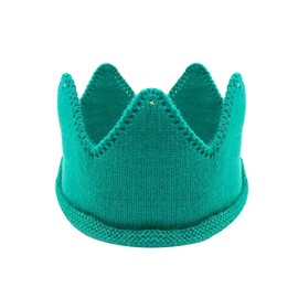 Wrapables® Baby Boy & Girl Birthday Party Knitted Crown Headband Beanie Cap Hat, Teal