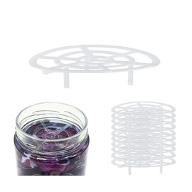 mikken 12 Plastic Grids Diameter 70 mm for Inserting, Preserving, Preserving, Preserving, Canning and Fermenting - Suitable for Preserving Jars with TO 82 Lids, Alternative to Weighted Weights