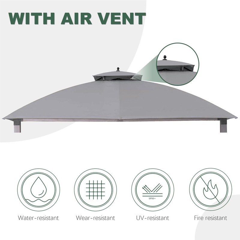 JANCANOPY 10X12 Replacement Gazebo Top for Eagle Brooke Gazebo Model