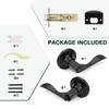 GOBEKOR 10 Pack Matte Black Privacy Door Levers Bedroom Door