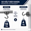 FINDMAG Magnetic Hooks Extra Strong 30 kg Pack of 6