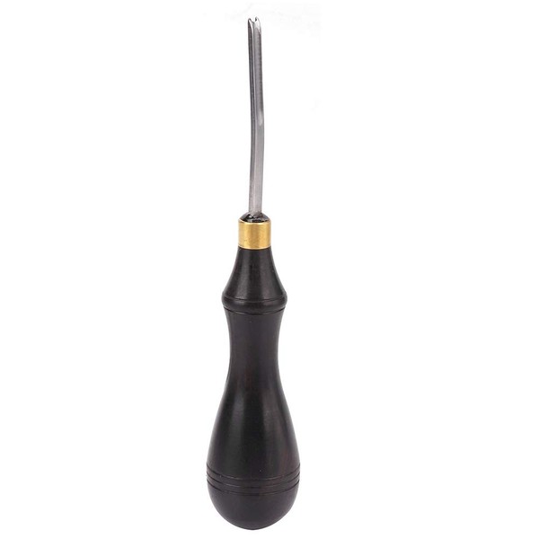 Leathercraft Edger Trimming Tool, Leather Edge Beveller Steel Blade Ebony