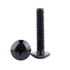 VAMUOEFL #8-32 x 3/8" Truss Head Machine Screws Black Finish,