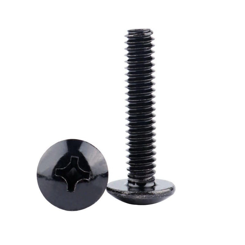 VAMUOEFL #8-32 x 3/8" Truss Head Machine Screws Black Finish,