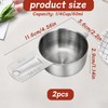 2PCS 1/4 Cup Scoop Measuring Cup (60ml, 2oz) Stainless Steel