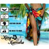 King Kameha Funky Hawaiian Cover-up Pareo Sarong, Big Flower, Brown,