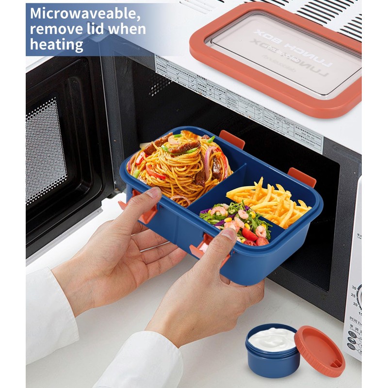 Huifoo Lunch Box Set, 1250 ml Lunch Box with Compartments