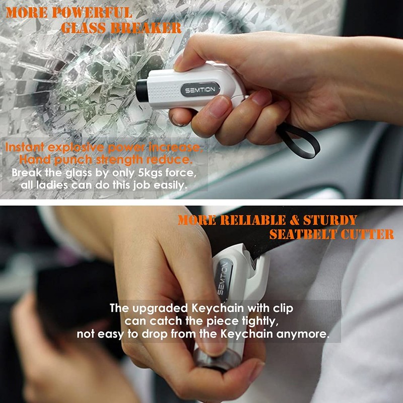 SEMTION Window Breaker Seat Belt Cutter 2 in 1 Car