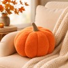 Plush Pumpkin Throw Pillow - Soft Cozy Nordic-Style Decorative Cushion