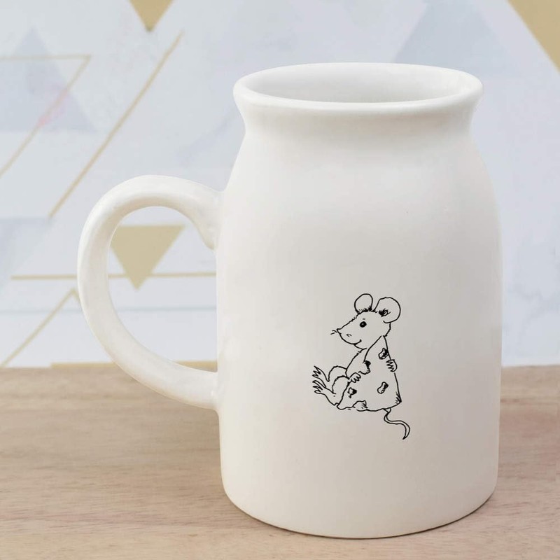 300ml 'Mouse with Cheese' Ceramic Milk Jug (MJ00001091)